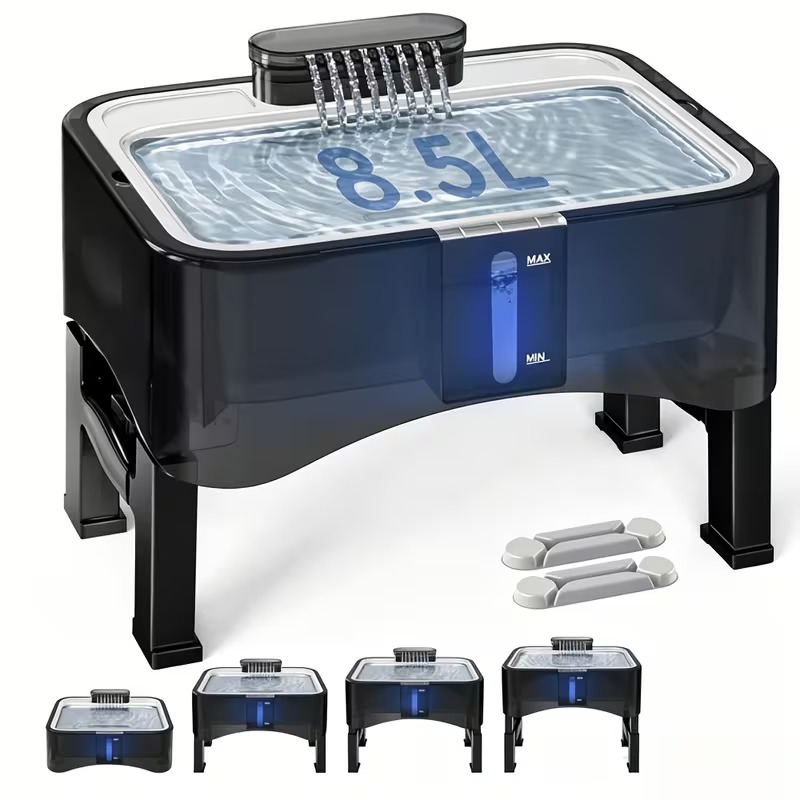Elevated Pet Water Fountain with Adjustable Height