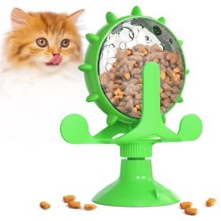 Rotating Cat Slow Feeder with Treat Dispenser